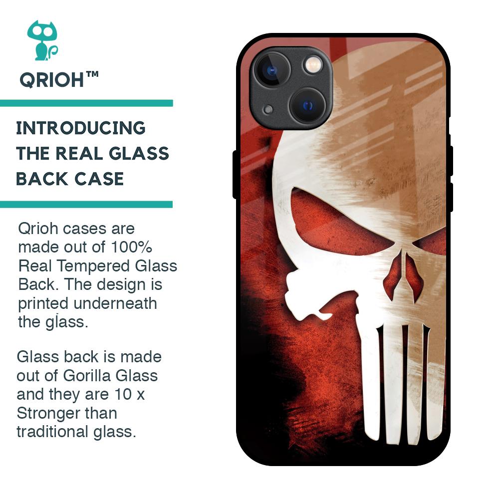 Red Skull Glass Case for iPhone 13