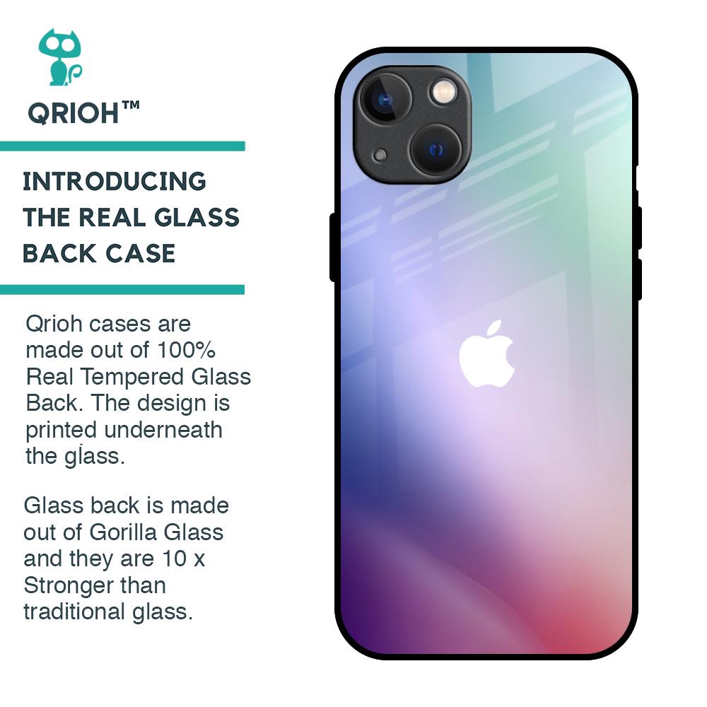 Abstract Holographic Glass Case for iPhone 13