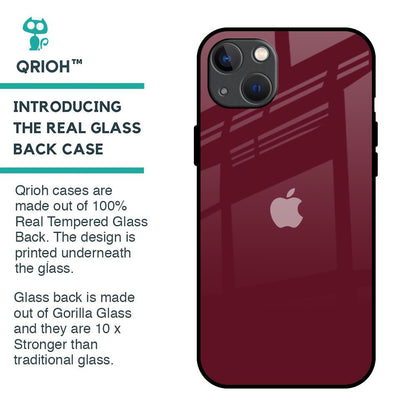 Classic Burgundy Glass Case for iPhone 13