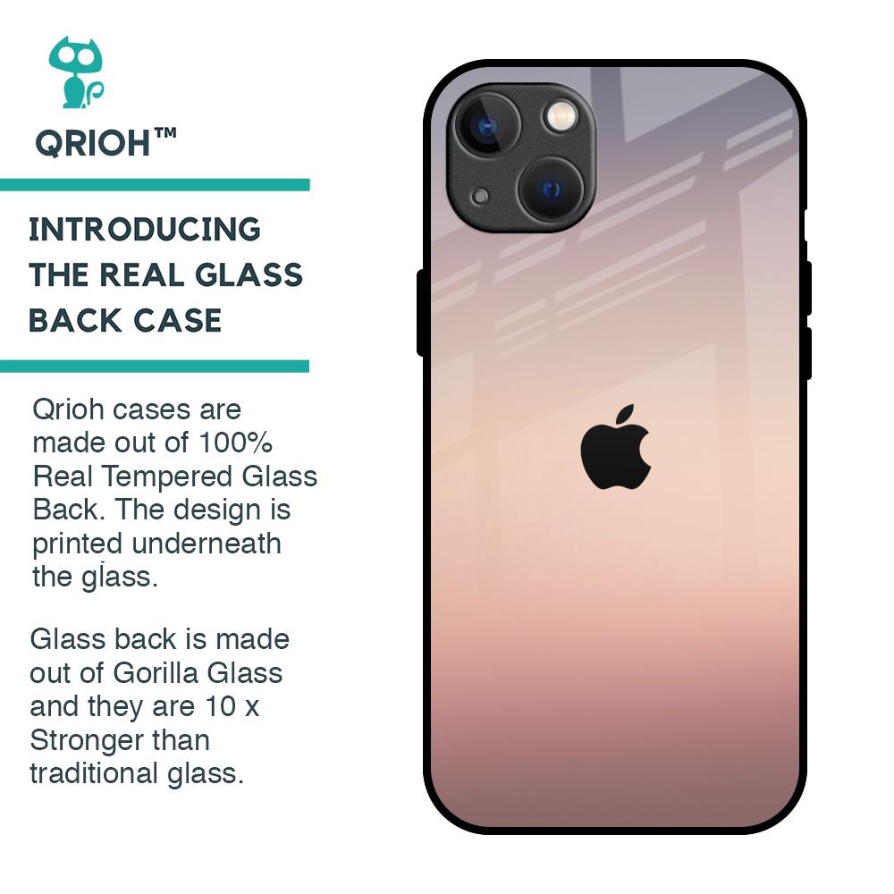 Golden Mauve Glass Case for iPhone 13