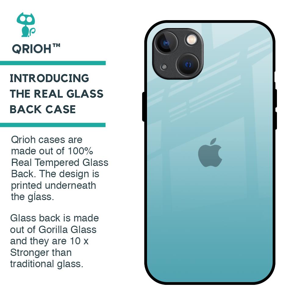 Arctic Blue Glass Case For iPhone 13