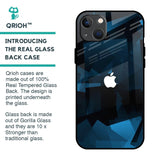 Polygonal Blue Box Glass Case For iPhone 13