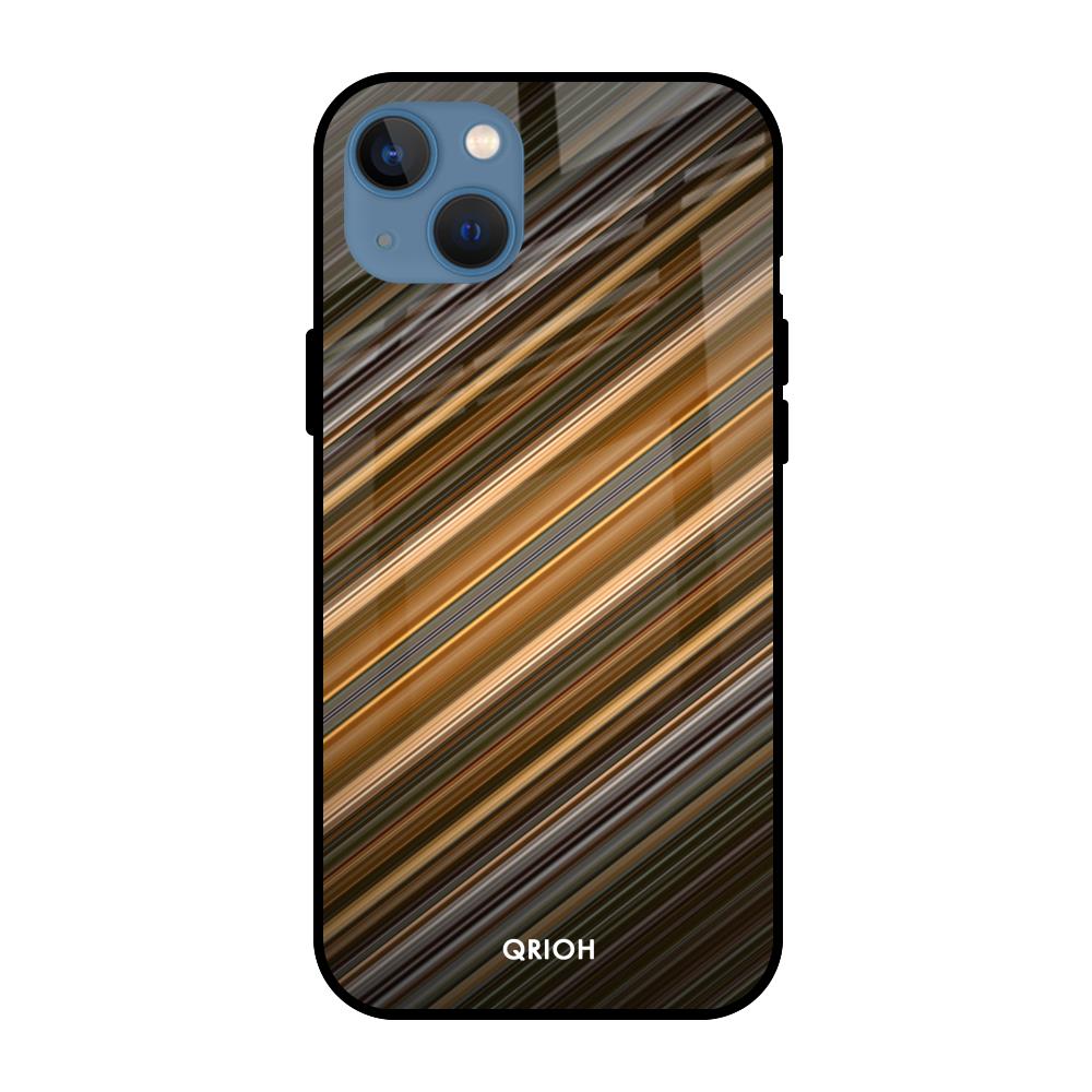 Diagonal Slash Pattern Apple iPhone 13 Glass Cases & Covers Online