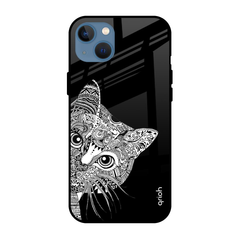Kitten Mandala Apple iPhone 13 Glass Cases & Covers Online