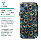 Peacock Feathers Glass case for iPhone 13