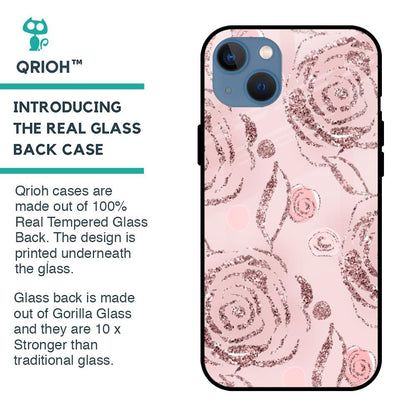 Shimmer Roses Glass case for iPhone 13