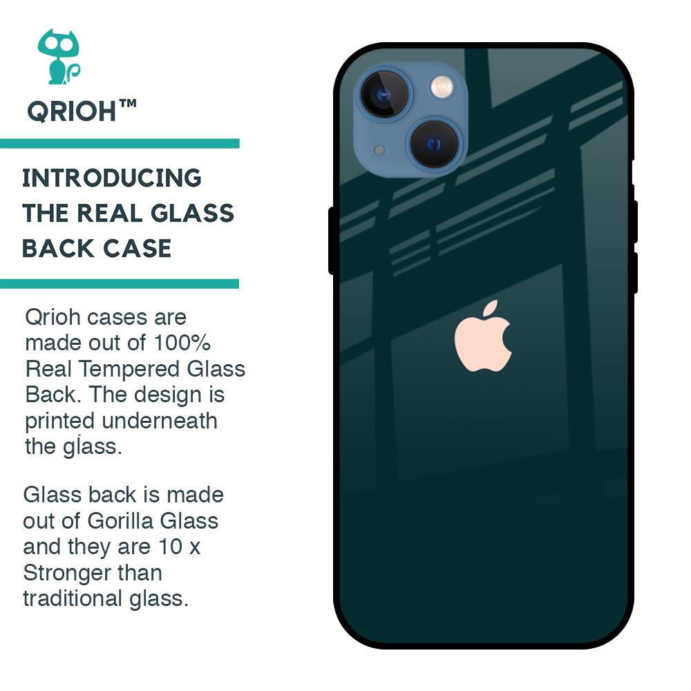 Hunter Green Glass Case For iPhone 13