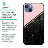 Marble Texture Pink Glass Case For iPhone 13
