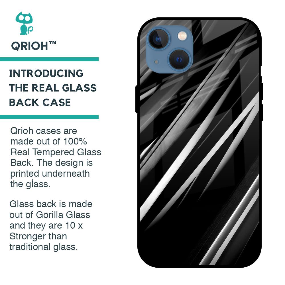 Black & Grey Gradient Glass Case For iPhone 13