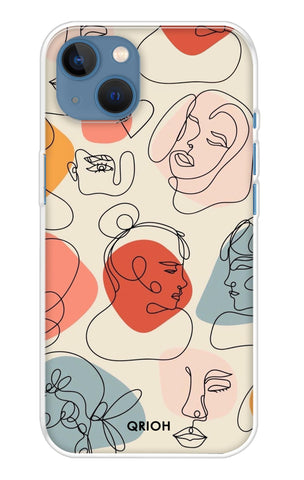 Abstract Faces iPhone 13 Back Cover