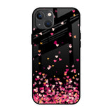 Heart Rain Fall iPhone 13 mini Glass Back Cover Online