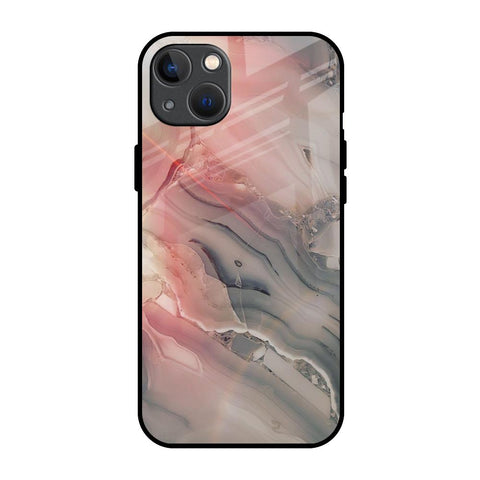 Pink And Grey Marble iPhone 13 mini Glass Back Cover Online