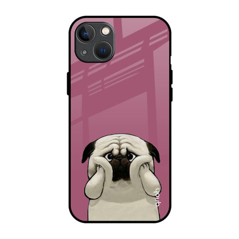 Funny Pug Face iPhone 13 mini Glass Back Cover Online