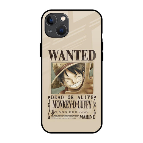 Luffy Wanted iPhone 13 mini Glass Back Cover Online