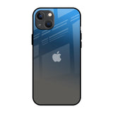 Blue Grey Ombre iPhone 13 mini Glass Back Cover Online