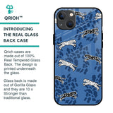 Blue Cheetah Glass Case for iPhone 13 mini