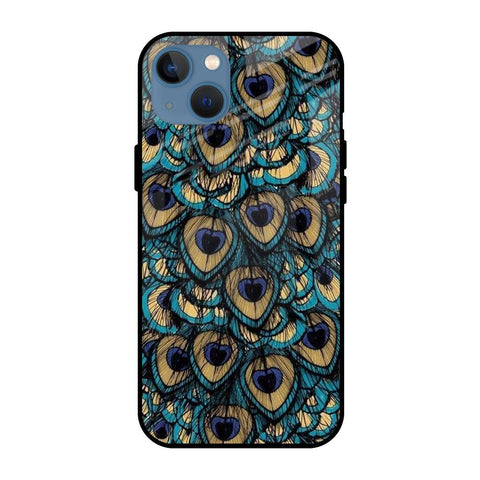 Peacock Feathers iPhone 13 mini Glass Cases & Covers Online