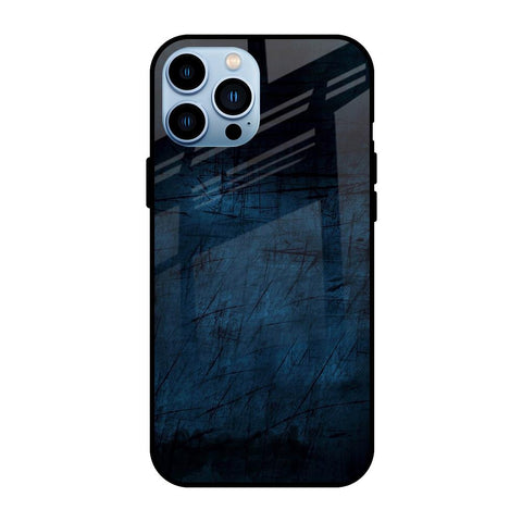 Dark Blue Grunge iPhone 13 Pro Glass Back Cover Online