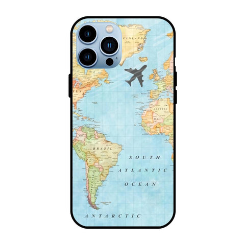 Travel Map iPhone 13 Pro Glass Back Cover Online