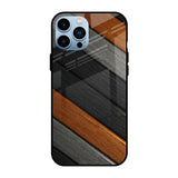 Tri Color Wood iPhone 13 Pro Glass Back Cover Online