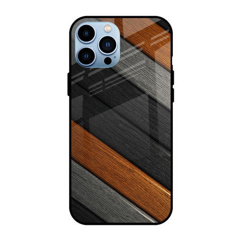 Tri Color Wood iPhone 13 Pro Glass Back Cover Online