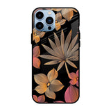 Lines Pattern Flowers iPhone 13 Pro Glass Back Cover Online