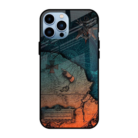 Geographical Map iPhone 13 Pro Glass Back Cover Online
