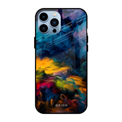 Multicolor Oil Painting iPhone 13 Pro Glass Back Cover Online