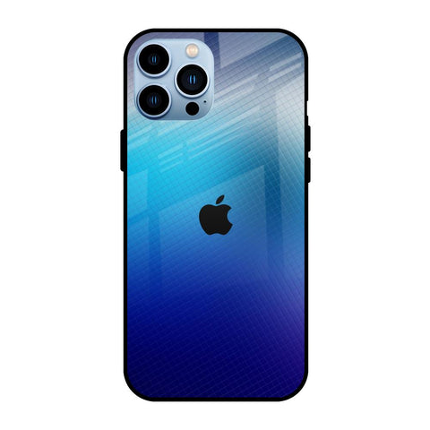 Blue Rhombus Pattern iPhone 13 Pro Glass Back Cover Online