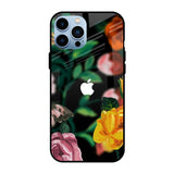 Flowers & Butterfly iPhone 13 Pro Glass Back Cover Online