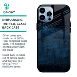 Dark Blue Grunge Glass Case for iPhone 13 Pro