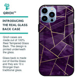 Geometric Purple Glass Case For iPhone 13 Pro