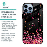 Heart Rain Fall Glass Case For iPhone 13 Pro