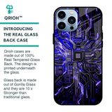 Techno Color Pattern Glass Case For iPhone 13 Pro