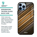 Diagonal Slash Pattern Glass Case for iPhone 13 Pro