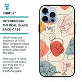 Abstract Faces Glass Case for iPhone 13 Pro
