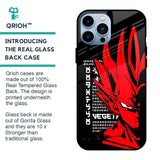 Red Vegeta Glass Case for iPhone 13 Pro