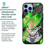 Anime Green Splash Glass Case for iPhone 13 Pro