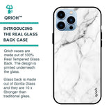 Modern White Marble Glass case for iPhone 13 Pro