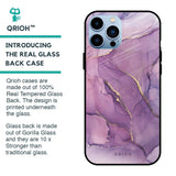 Purple Gold Marble Glass Case for iPhone 13 Pro