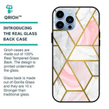 Geometrical Marble Glass Case for iPhone 13 Pro