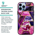Electroplated Geometric Marble Glass Case for iPhone 13 Pro