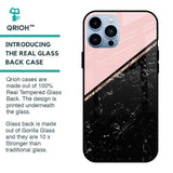 Marble Texture Pink Glass Case For iPhone 13 Pro