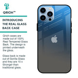 Blue Grey Ombre Glass Case for iPhone 13 Pro