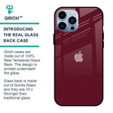 Classic Burgundy Glass Case for iPhone 13 Pro