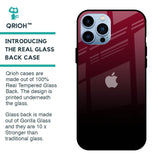 Wine Red Glass Case For iPhone 13 Pro