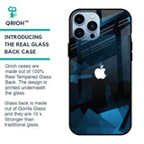 Polygonal Blue Box Glass Case For iPhone 13 Pro