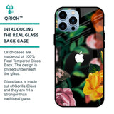 Flowers & Butterfly Glass Case for iPhone 13 Pro