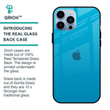 Blue Aqua Glass Case for iPhone 13 Pro
