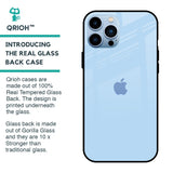 Pastel Sky Blue Glass Case for iPhone 13 Pro